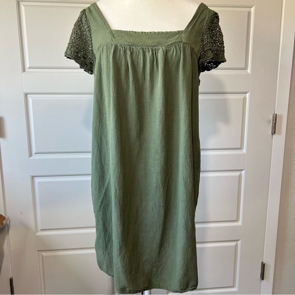 Old Navy‎ LG Women’s Olive Green Coverup Short Sleeve Dress - Picture 1 of 6